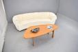 Asymmetric 1950s design solid oak coffee table - view 9