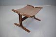 Brown leather Sesta footstool designed by Ingmar Relling