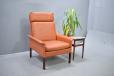 Hans Olsen vintage leather armchair with high back  - view 11