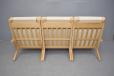 Vintage Hans Wegner design high back sofa in oak produced by Getama