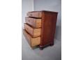 Chest of 4 mahogany drawers with brass handles