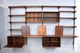 large rosewood modular shelving system made in denmark