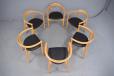 Set of 6 beech frame dining chairs | Tyge Hvass - view 5