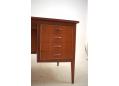 Teak 8 drawer desk made in Denmark with bookcase rear.