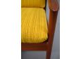 The original yellow boucle upholstery is in perfect condition and vibrant as when it was new.