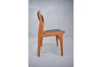 Dyrlund Smith teak frame dining chair in black vinyl upholstery - view 6