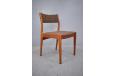 Johannes Andersen designed teak dining chair with dark brown upholstery | Uldum Mobelfabrik - view 8