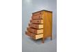 Midcentury Danish design chest of 6 drawers in birch and teak