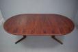 Vintage rosewood round top dining table with 2 extra leaves for sale