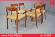 Set of 6 teak Model 75 dining chairs by Niels Moller - view 1