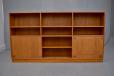 Midcentury Danish design teak wall unit with adjustable shelving for sale