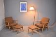 Hans Wegner Cigar chair with foot stool | Oak - view 11