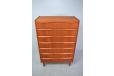 Tall chest of 7 drawers in vintage teak made 1960s by Danish Cabinetmaker