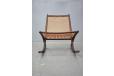 Midcentury teak frame rocking chair designed and produced in Denmark, 1960s