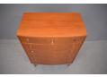 Bow front chest with 6 drawers in teak with cup handles