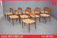 Vintage teak Niels Moller dining chairs | Model 75 - view 1