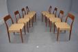Vintage teak frame dining chairs with restored frames for sale