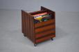 1960s Bruksbo production vintage rosewood record storage cabinet for sale