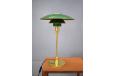 Vintage PH3/2 table lamp with green shade and brass stand for sale