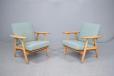 Vintage oak frame model GE240 cigar chair by Hans Wegner