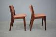Erik Buch design vintage burma teak frame dining chairs with new upholstery for sale