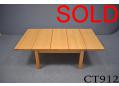 Solid beech lounge table | 2 drop leaves