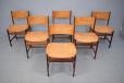 Vintage rosewood frame set of 6 dining chairs produced by Bramin