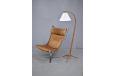 Sigurd Ressell design FALCOn easy chair with high back and original leather upholstery