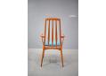 High back teak dining chair with arms for superb seating comfort.