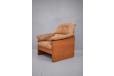 Soren Nissen & Ebbe Gehl danish designteak armchair in teak and buffalo leather
