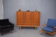 Vintage teak small sideboard cabinet with locking doors - view 11