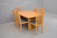 Light oak Skovby dining table with 6 side chairs - view 2