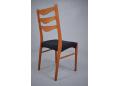 Arne Wahl Iversen vintage teak side chair with black wool upholstery - view 6