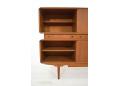 Sejling skabe produced teak sideboard with rounded corners & two tiers.