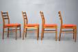 Set of 4 teak frame dining chairs produced by Farstrup - view 5