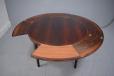Rare vintage Danish design flip flap lotus dining table in rosewood by Dyrlund Smith