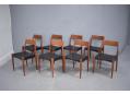 8 Vintage teak dining chairs model MK175 - Arne Hovmamd olsen design