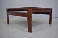 Vintage rosewood square top coffee table | Moduline - view 5