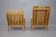 Danish design pair of ow and high back armchairs