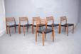 Set of 6 vintage teak dining chairs deisigned by Niels O Moller 1962 | Model 78