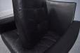1960s Black leather armchair on swivel base - view 9