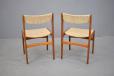 Dining chair reupholstery project in vintage teak