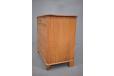 Chest of drawers with 4 lockable drawers, brass hardware and solid elm construction