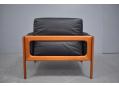 Teak framed armchair made in Denmark by Komfort, Henry W Klein design.