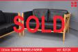 2 Seater black leather sofa with beech frame | Stouby - view 1