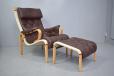 Vintage Nielaus Mobelfabrik armchair in brown leather