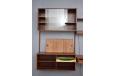 Vintage 3 Bay FM system in rosewood with glass fronted display cabinets designed 1956 by Danish designer Kai Kristiansen