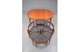 Midcentury teak extendable dining table set made by Frem Rojle - view 3