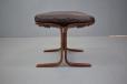Vintage Ingmar Relling design siesta footstool in brown leather