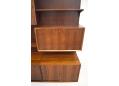 Lockable rosewood cabinet with drop-front for 